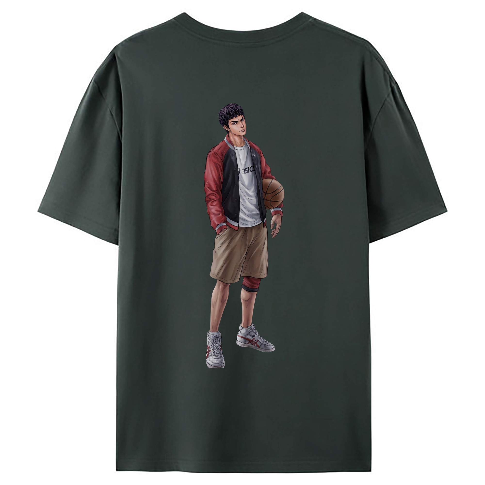 （画像用） SLAM DUNK／スラムダンク 綿100％ メンズ半袖Tシャツ（バックプリント） 通気性